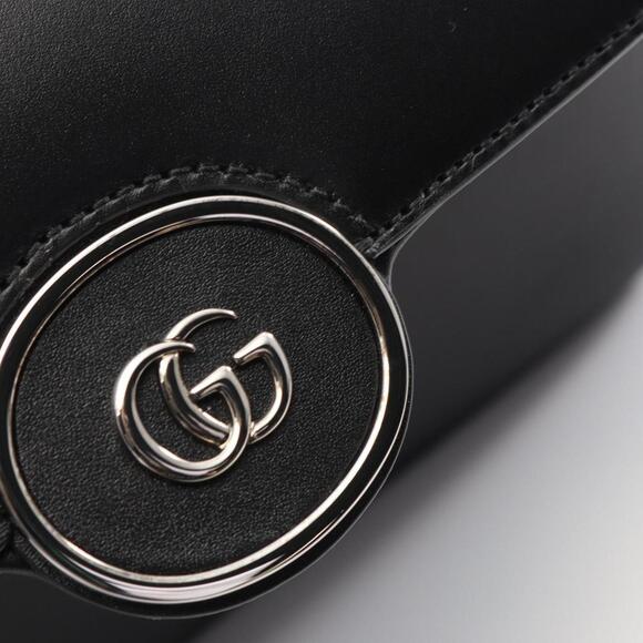 GUCCI Black Leather Shoulder Bag - Picture 7 of 10